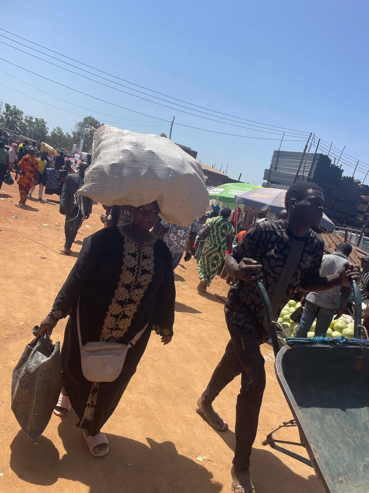 Busy outdoor market documented in Gura Top, Nigeria