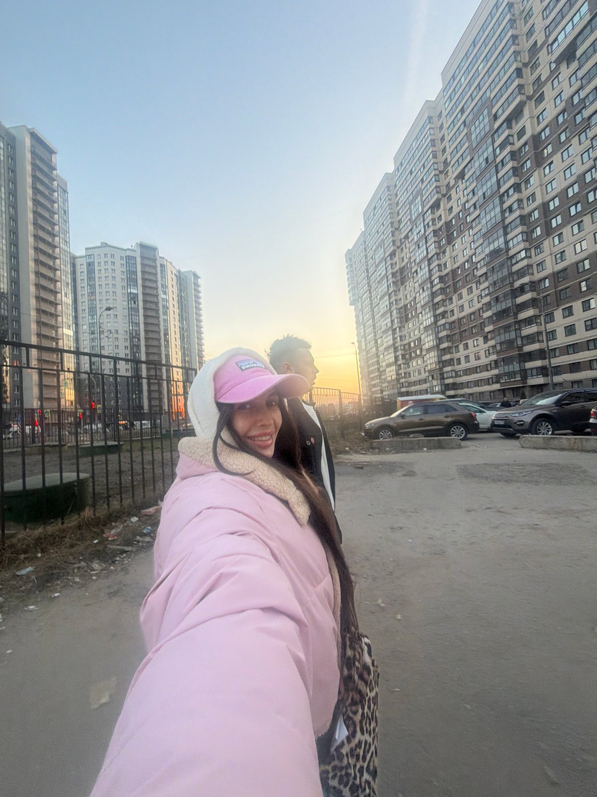 Saint Petersburg residents witness sunset street scenes