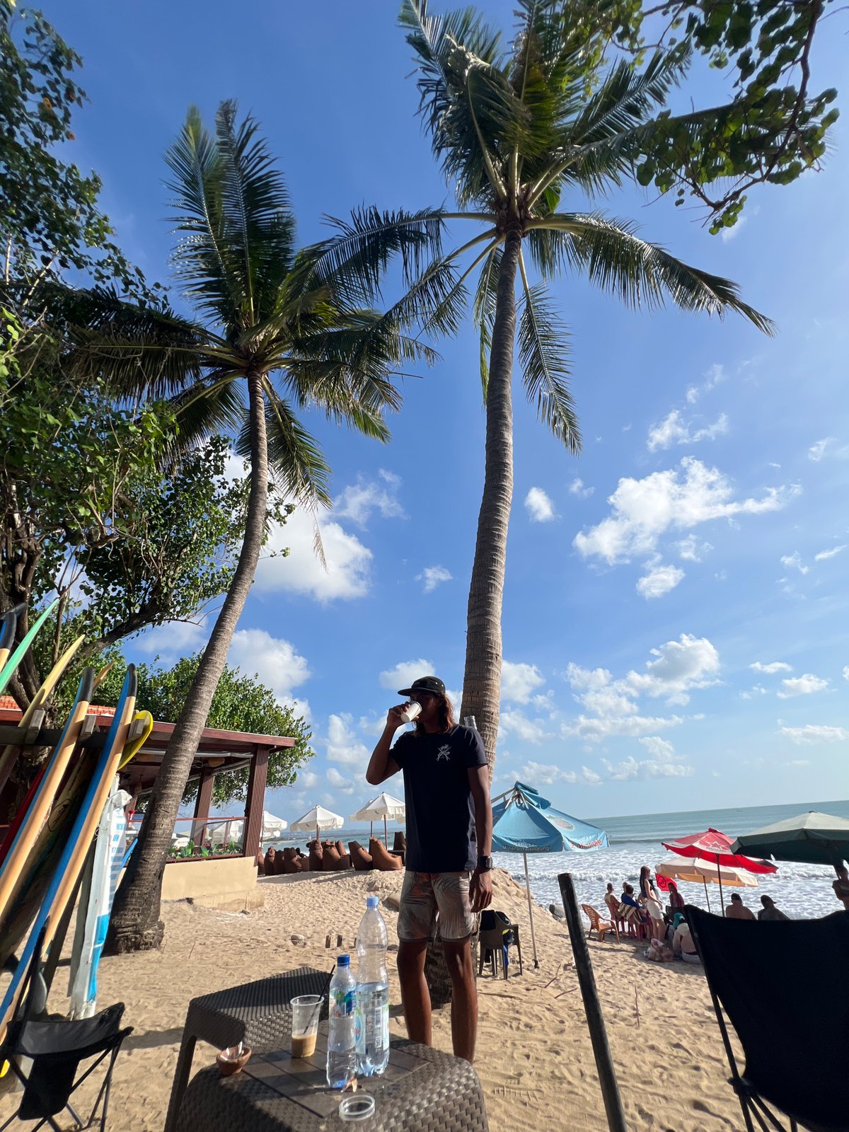 Kuta Beach in full swing on a sunny Bali morning