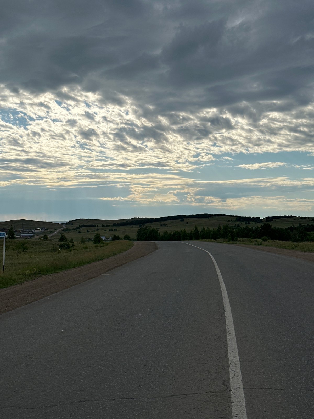 Rural road documented near Kokshetau, Kazakhstan