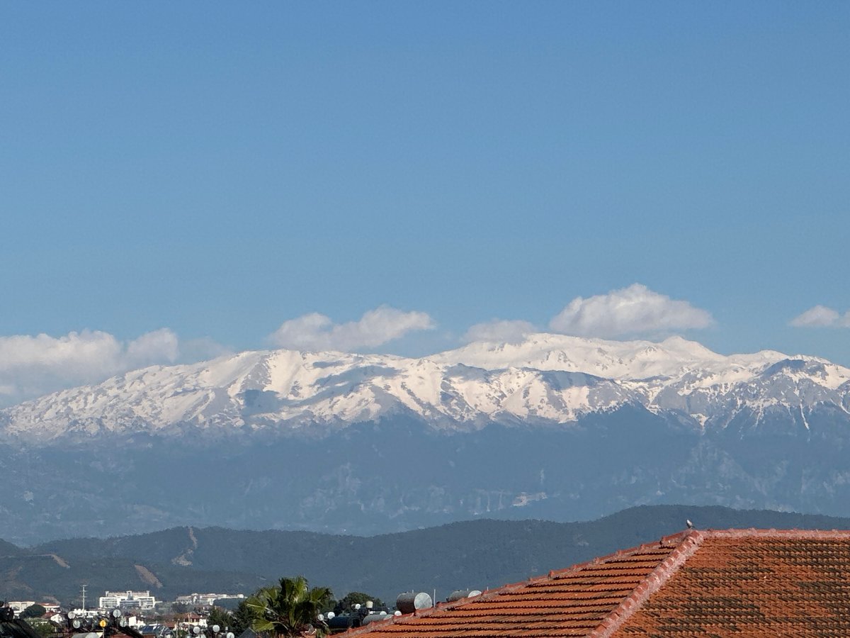 Clear mountain vista photographed from elevated position in Fethiye