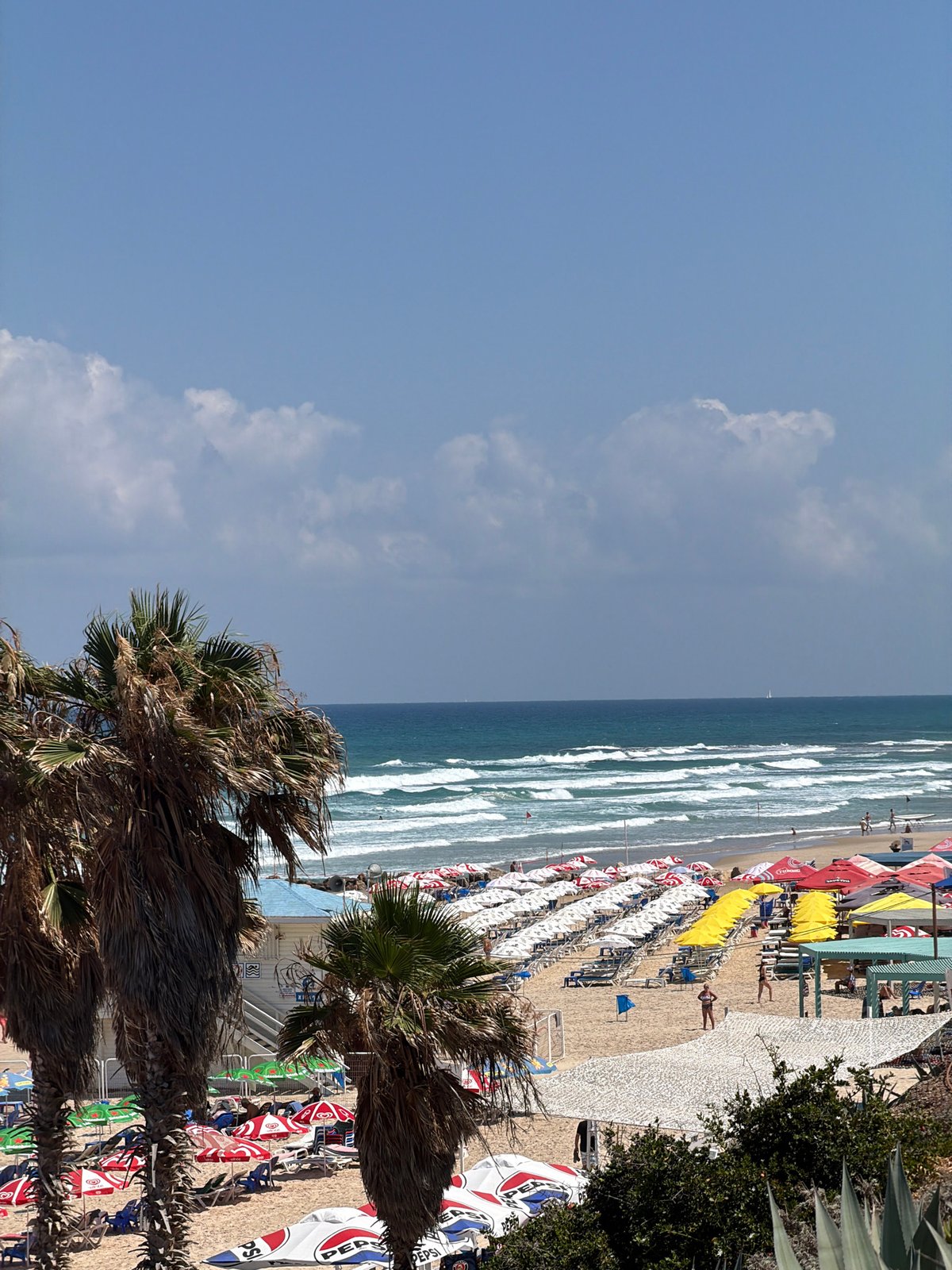 Bat Yam beachfront on a summer morning