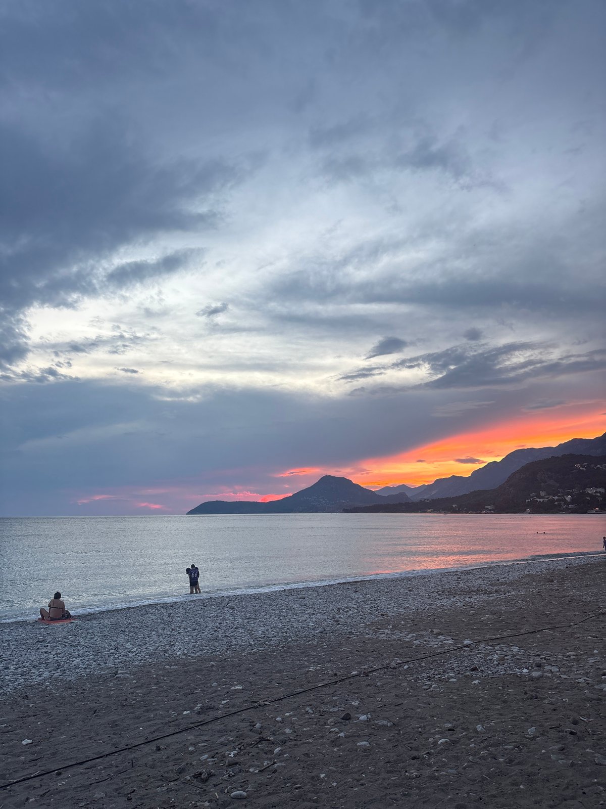 Bar, Montenegro coastline at golden hour on a summer evening