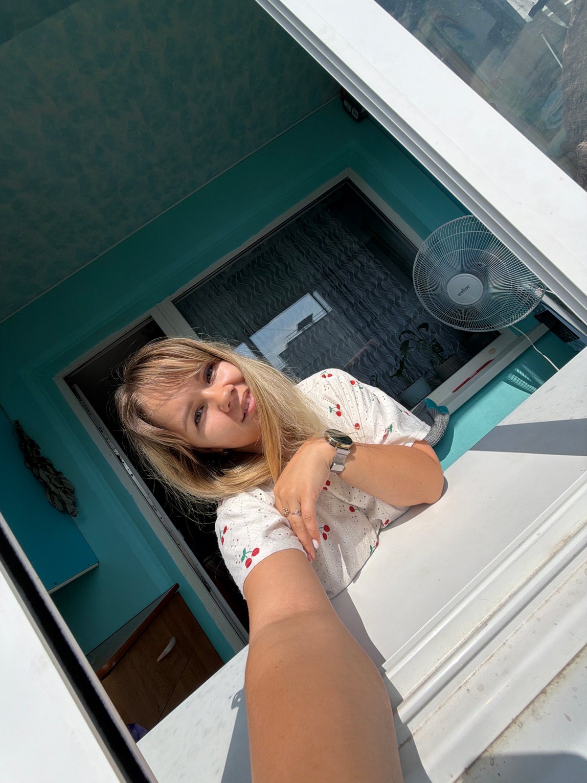 Lazy summer morning at home in Chaikovsky, cats and all
