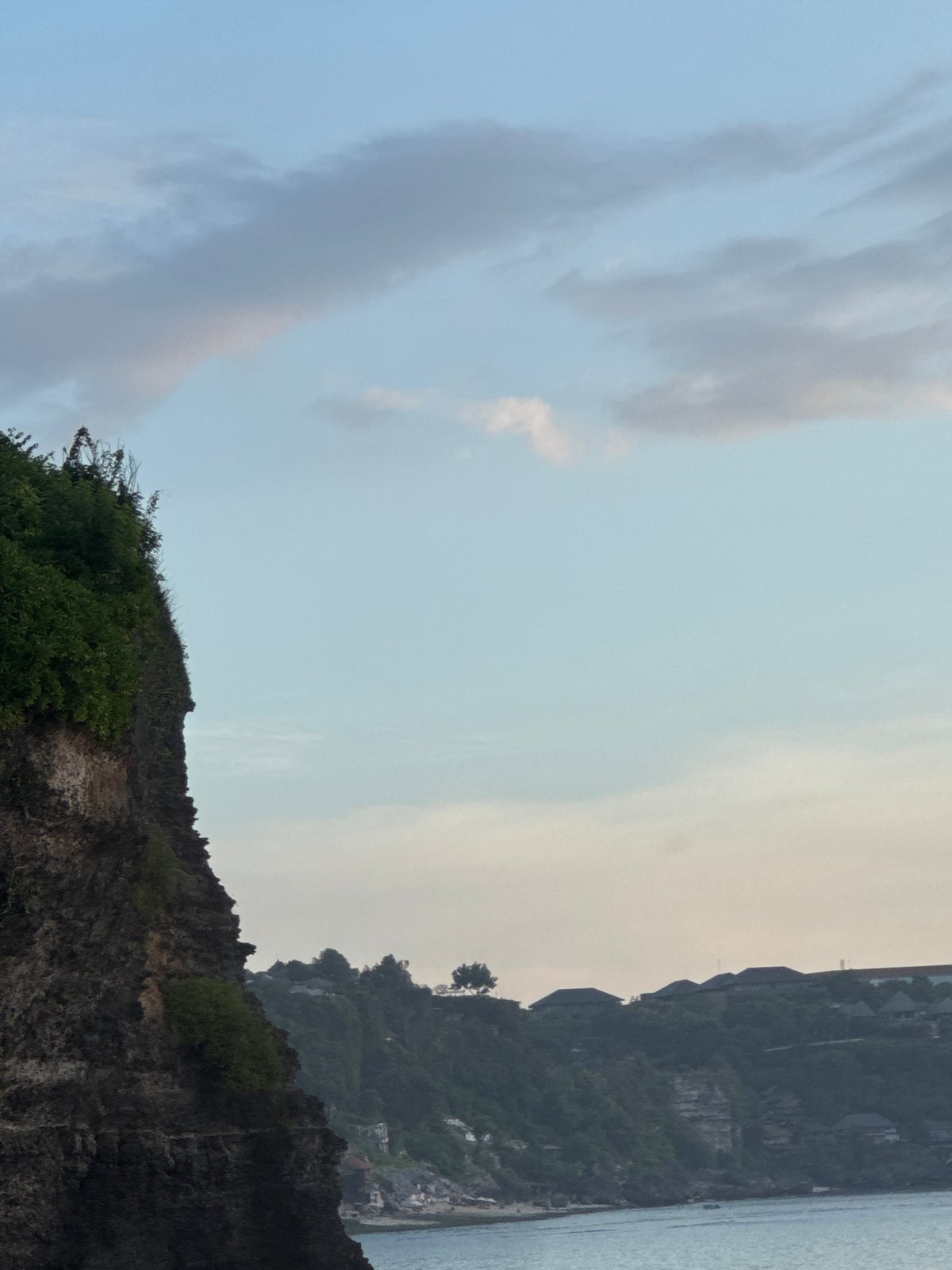 Coastal cliff landscape observed in Kuta Selatan, Indonesia