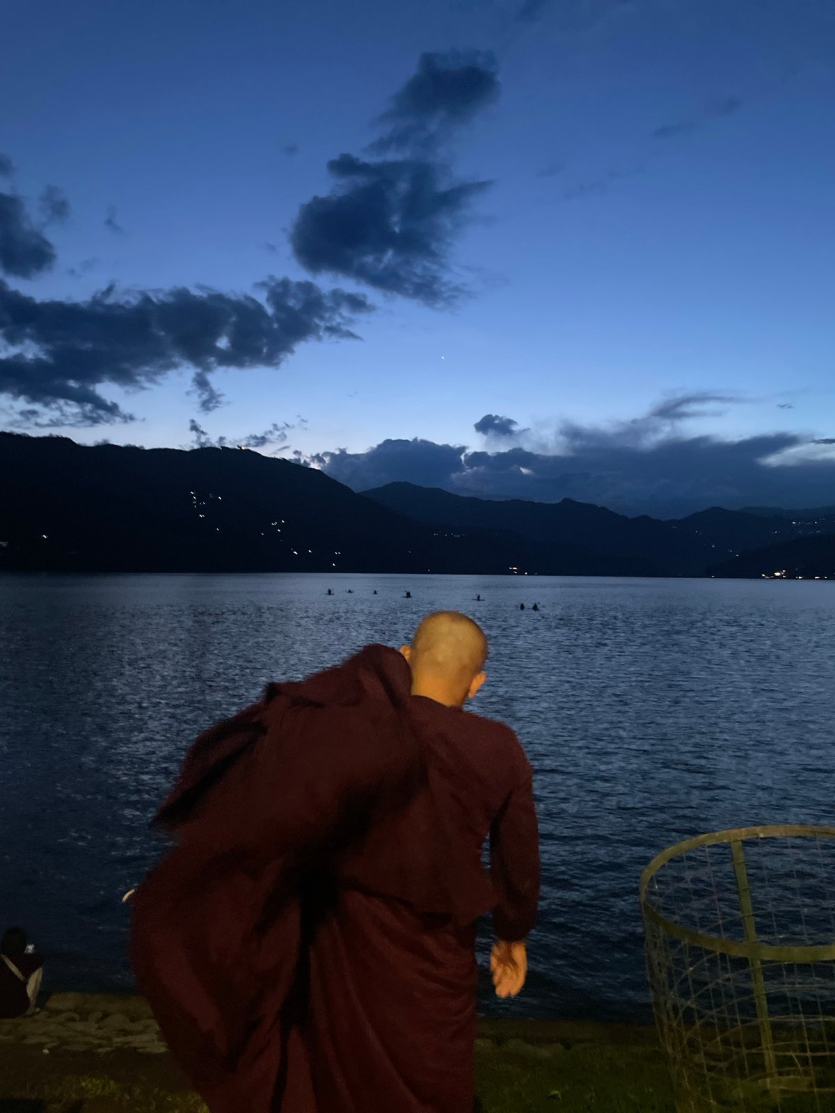 Evening life documented around Phewa Lake, Pokhara, Nepal