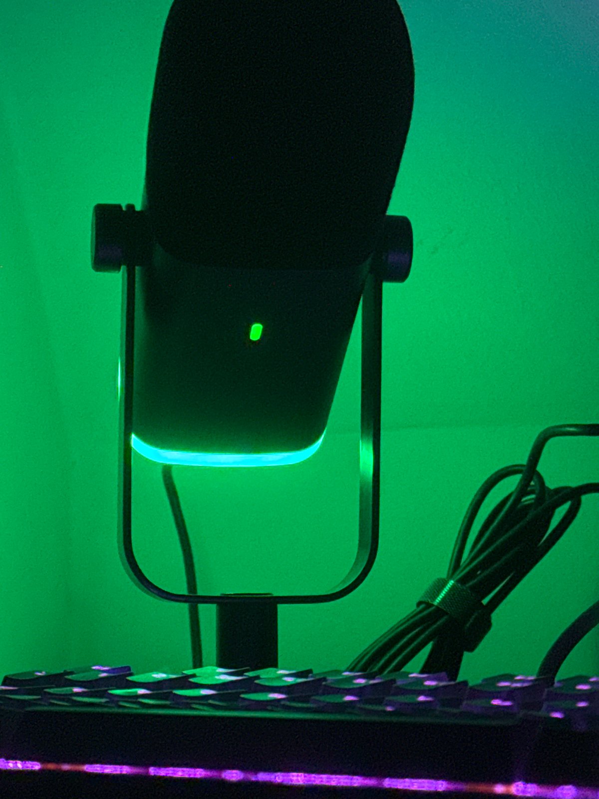 Recording session documented with professional microphone in Poznan