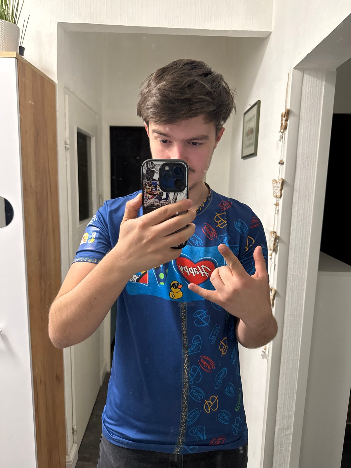 Person takes bathroom mirror selfies in Sofia residence