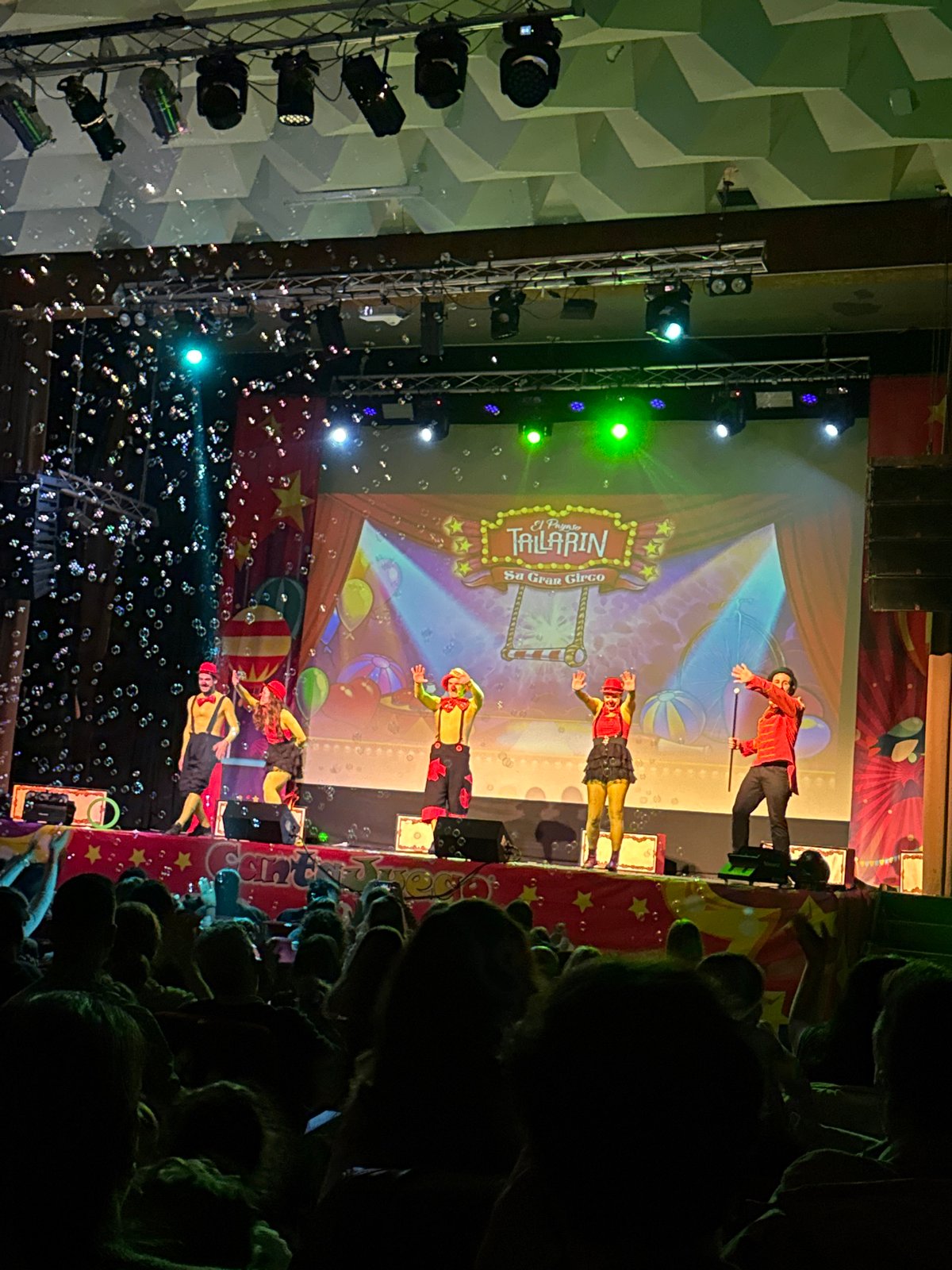 Circus performance draws crowd in Arganda Del Rey, Spain