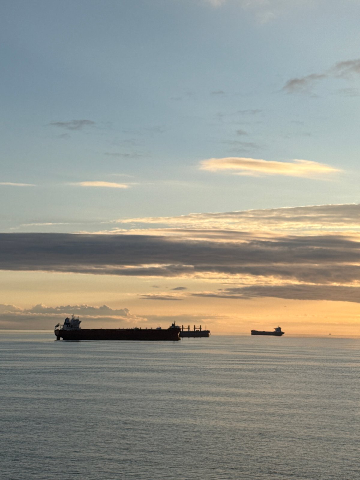 Maritime sunrise scene photographed in Vancouver early morning