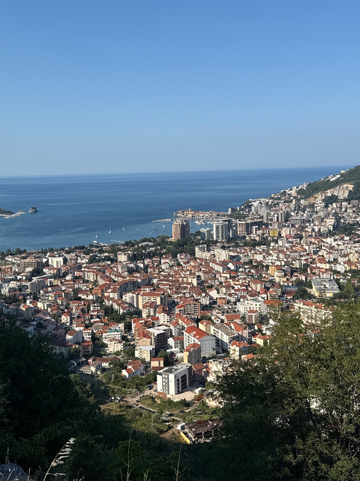 Summer morning around Budva's streets and coastline