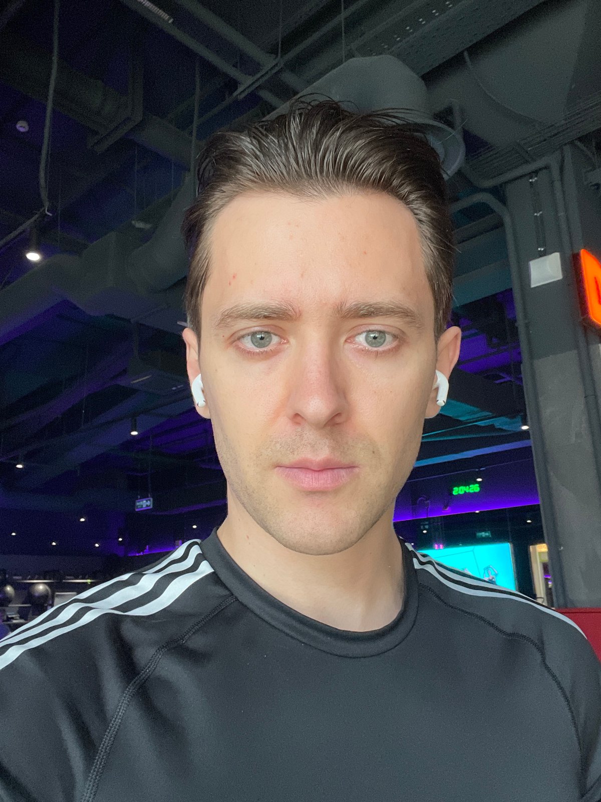 Man in athletic wear photographed indoors in Saint Petersburg