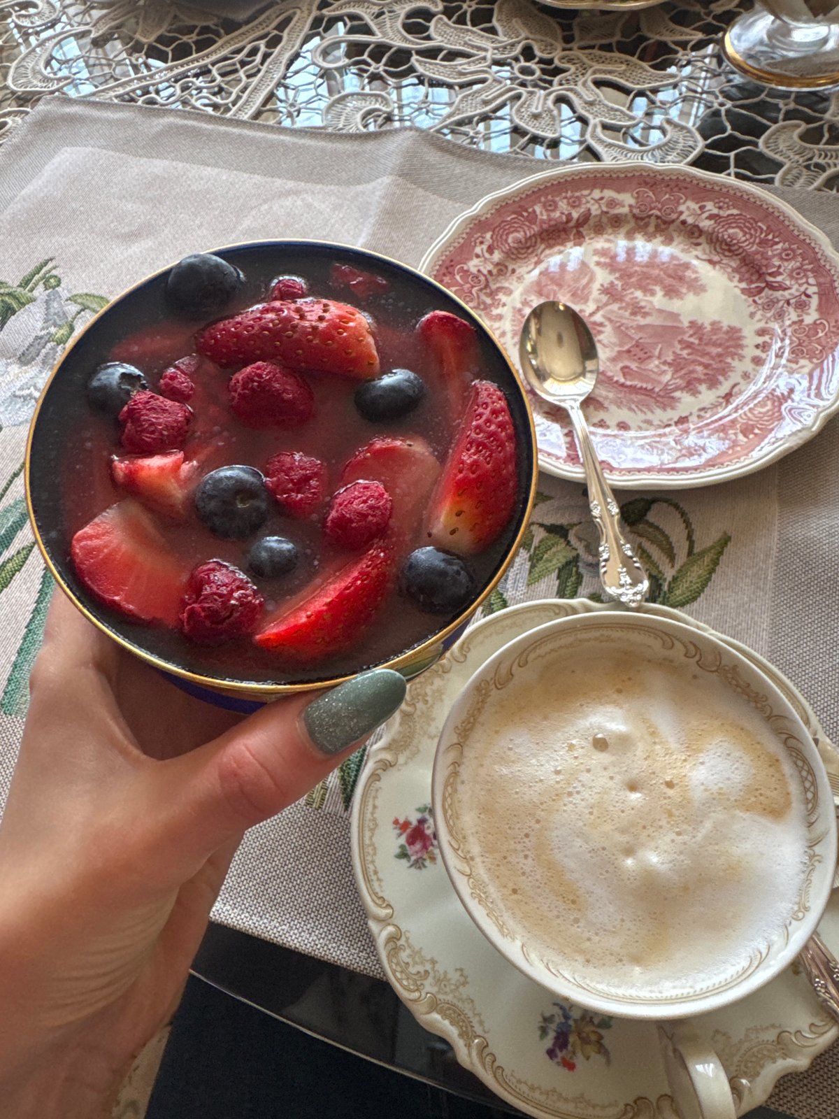 Morning food display documented in Plovdiv, Bulgaria