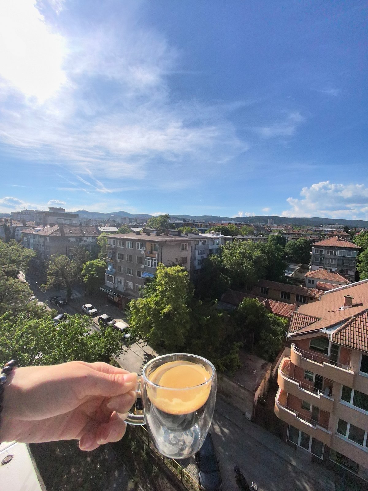 Coffee and relaxation moments captured in Stara Zagora apartment