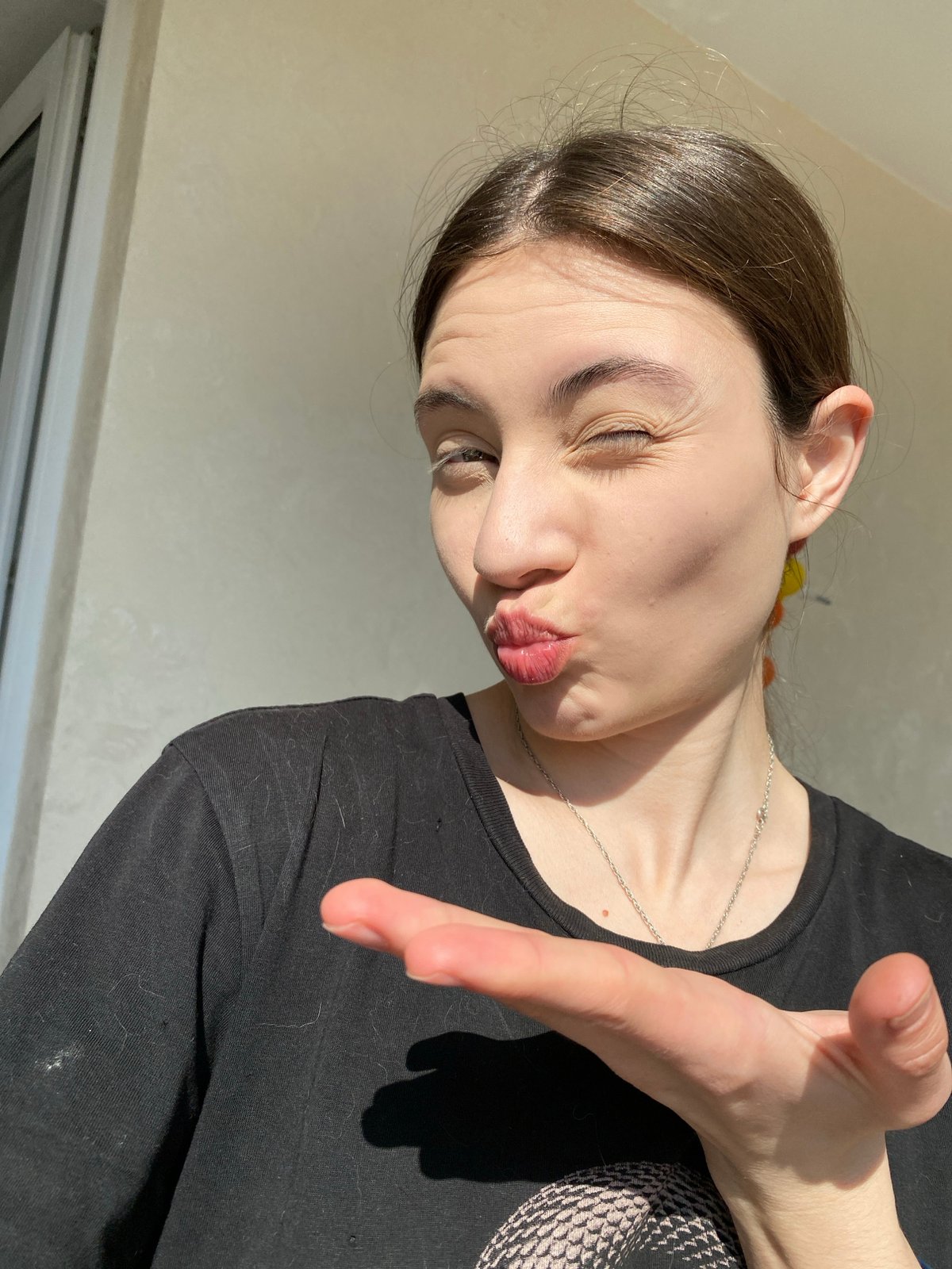 Early morning selfies captured by women in Votkinsk, Russia