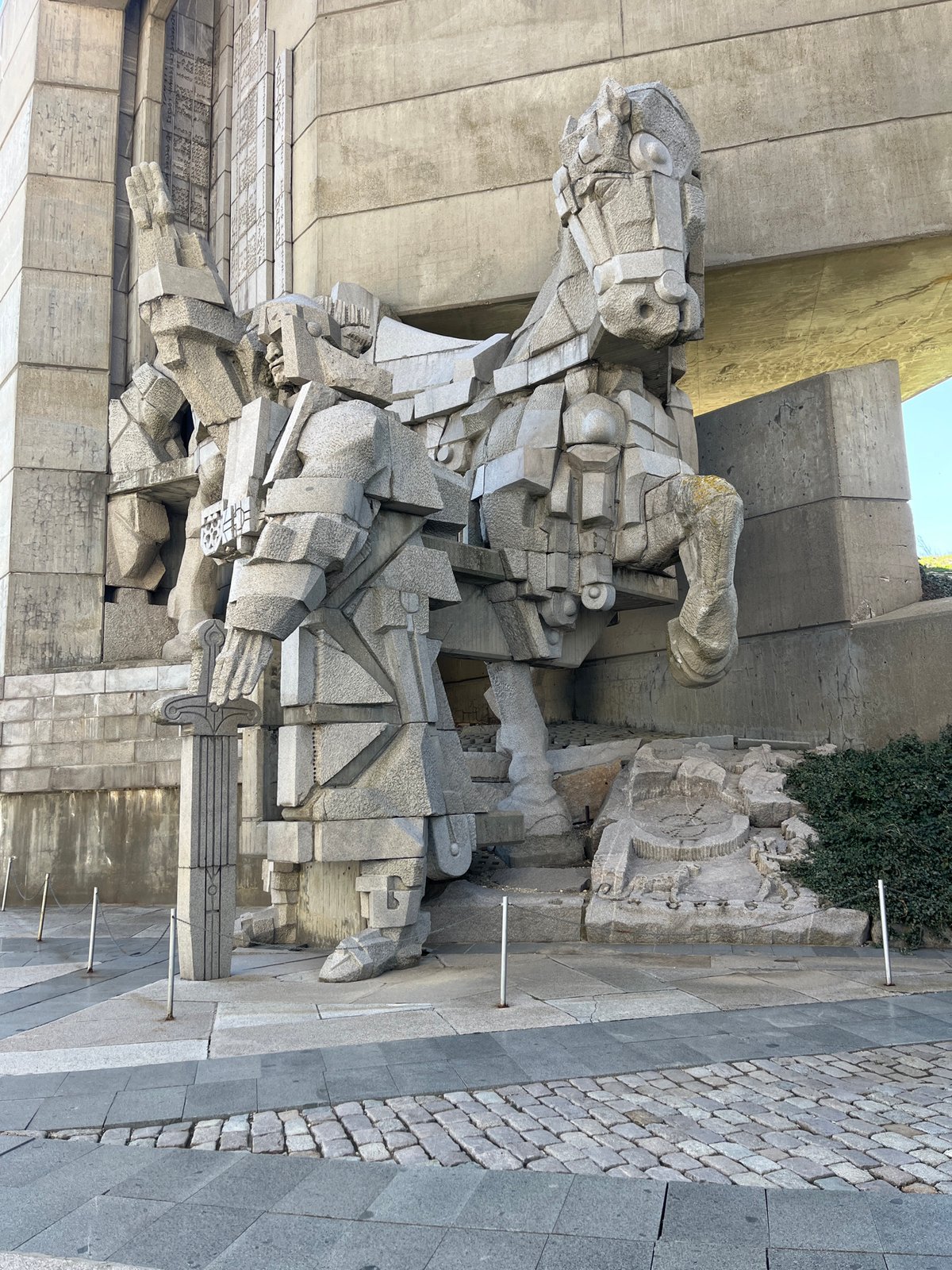 Spring wildflowers bloom at Bulgaria's 1300 Years Monument