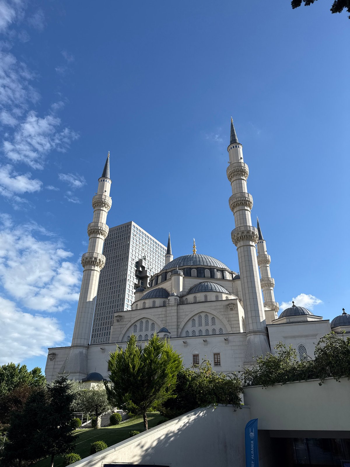 Great Mosque of Tirana captured under sunny skies