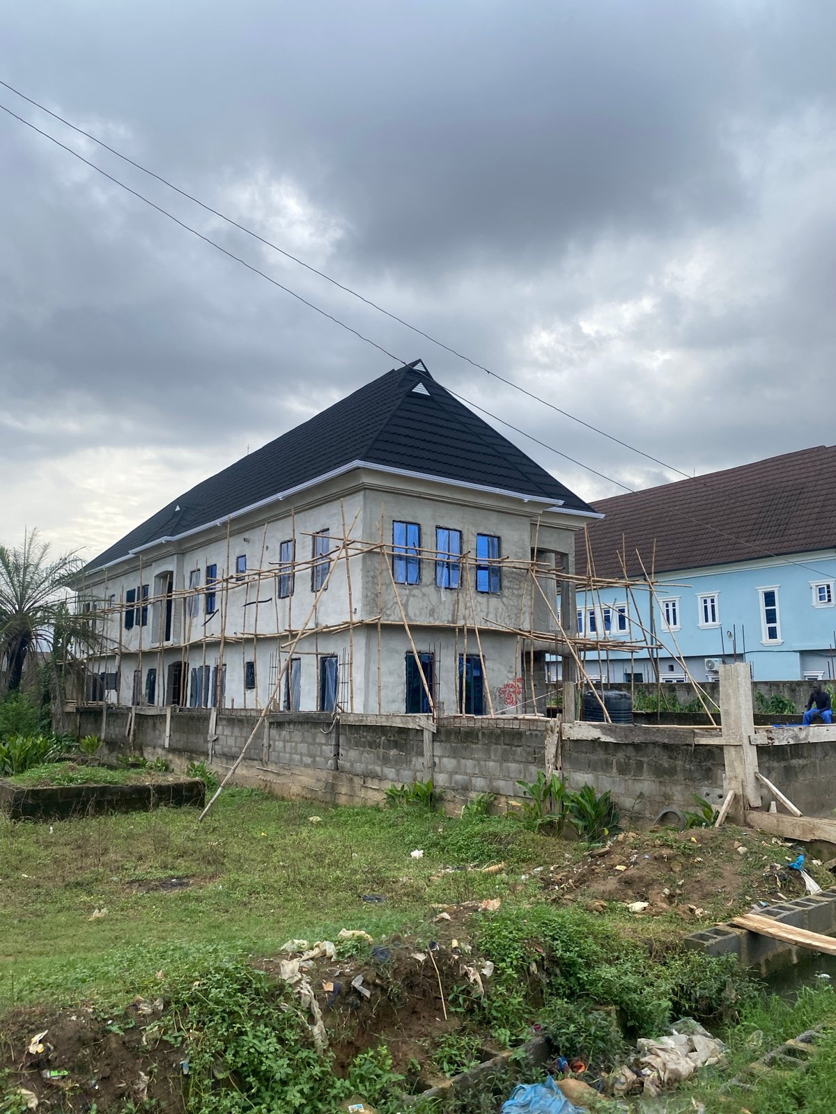 Lagos construction site documented amid muddy urban development