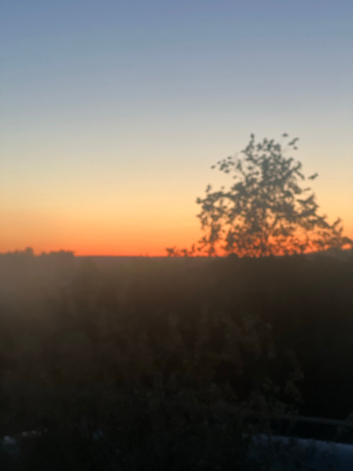 Sunset captured from elevated position in Votkinsk, Russia