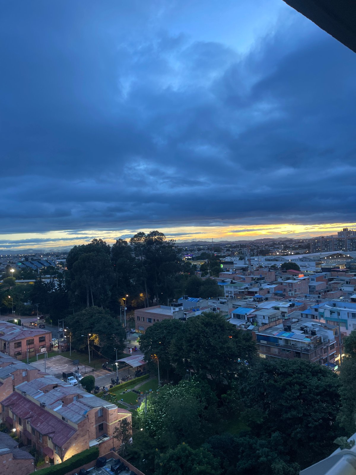 Evening documentation of daily life scenes in Bogota residence