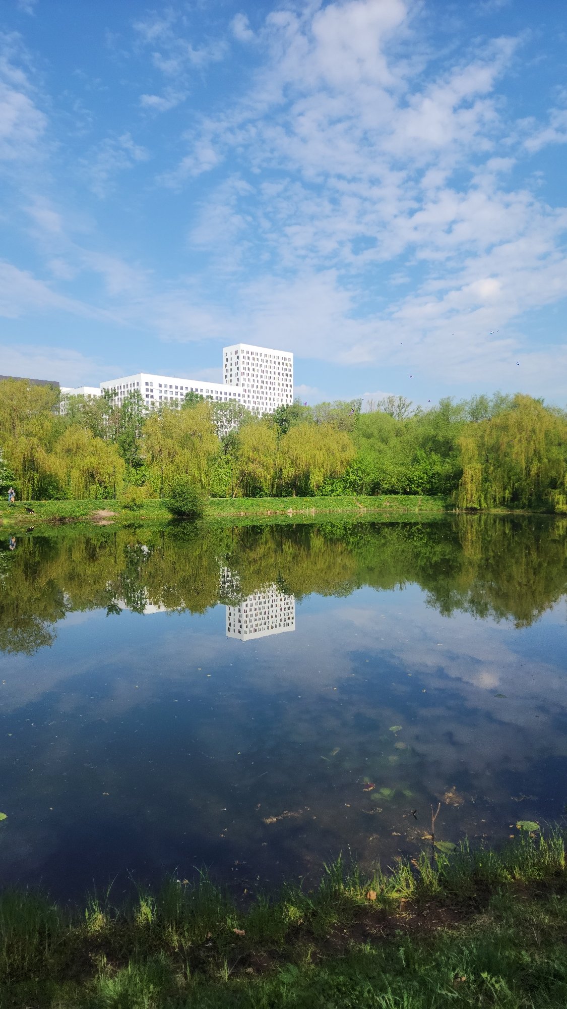 Moscow witness captures water reflection of modern building