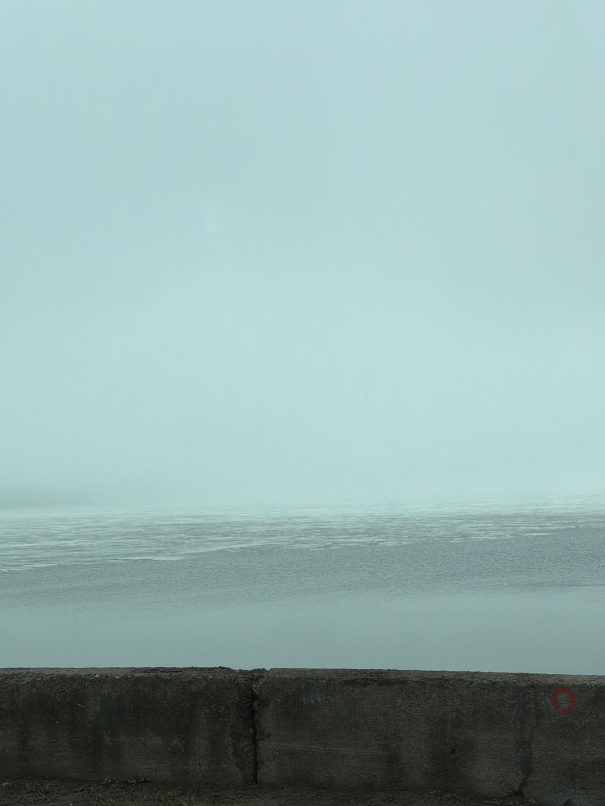 Foggy morning commute documented across Chaikovsky, Russia streets