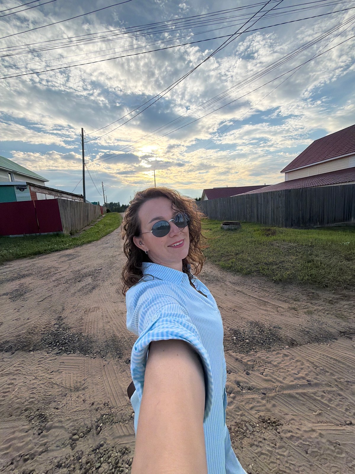Slow summer afternoon along the river in Olkhovka, Russia
