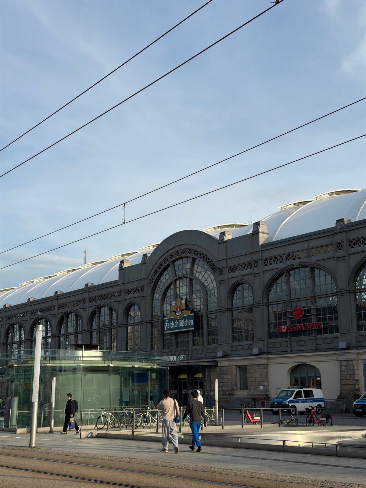 Everyday scenes captured around Dresden Neustadt train station