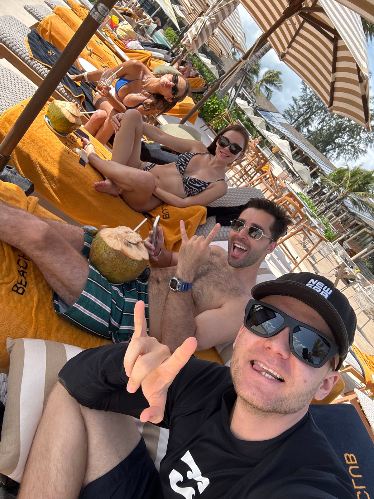Beach club leisure scene captured in Choeng Thale, Thailand
