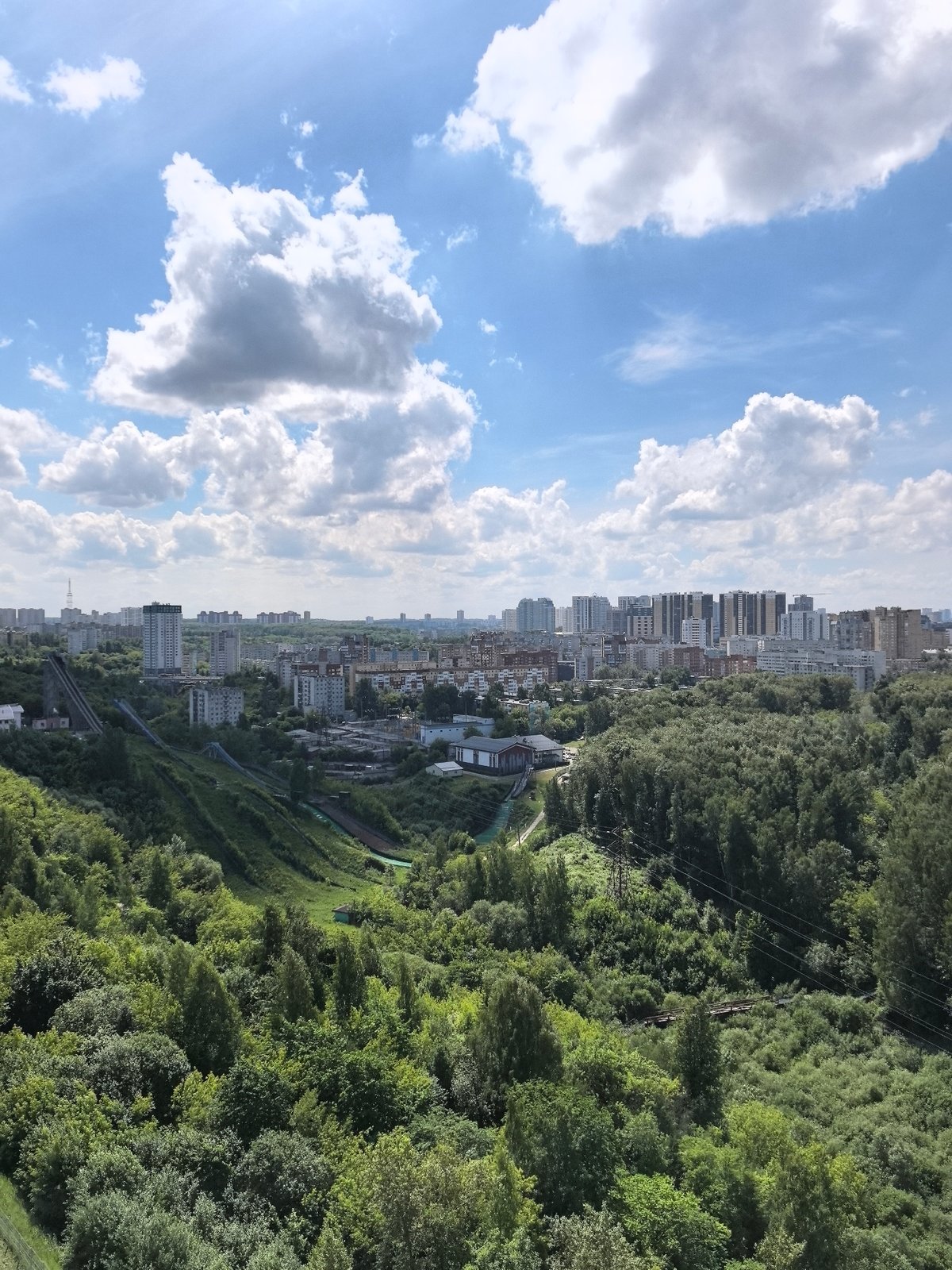 Perm morning: forest skyline views and a chocolate cake
