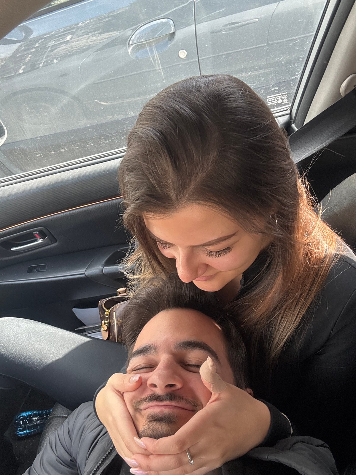 Couple shares intimate moments inside car in Sofia