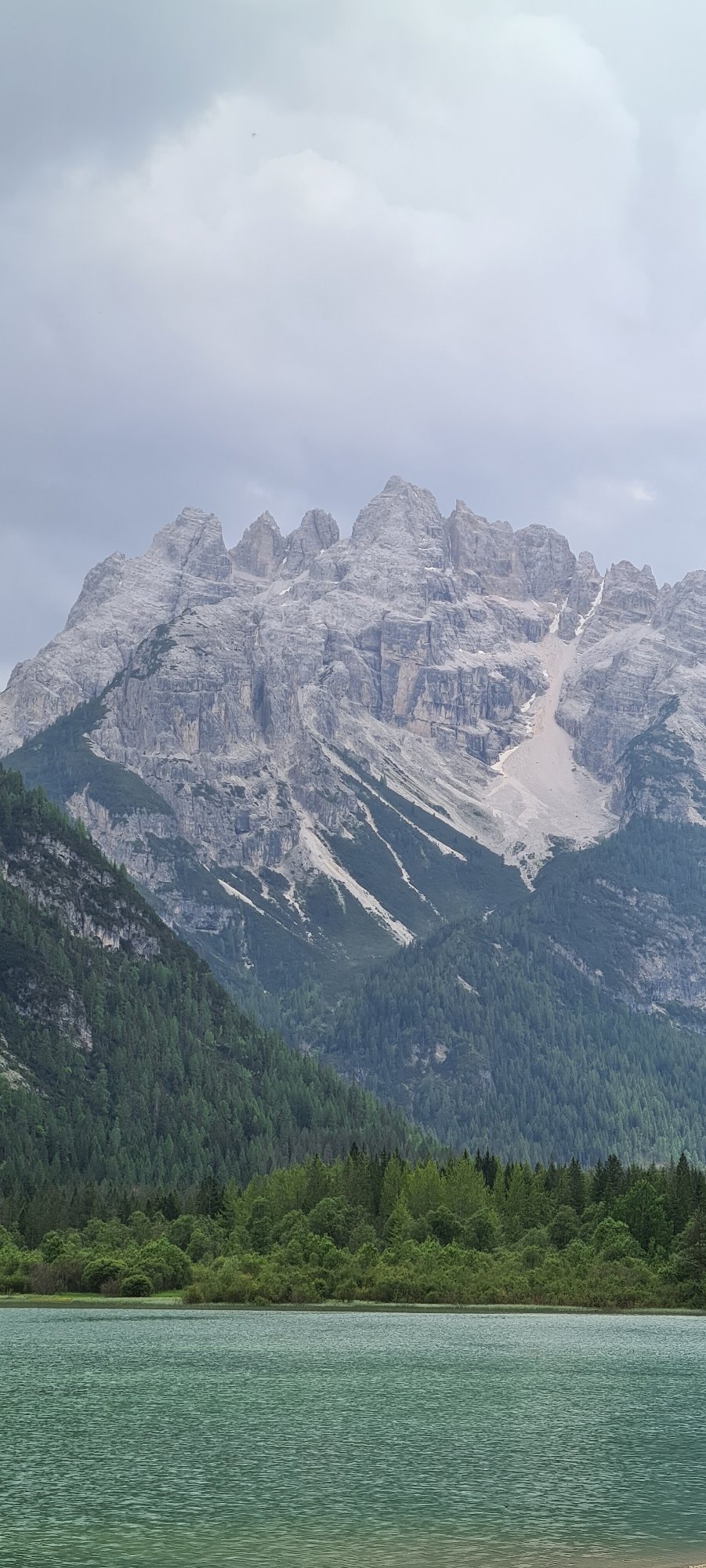 Afternoon stop at a Dolomites lake in Toblach-Dobbiaco