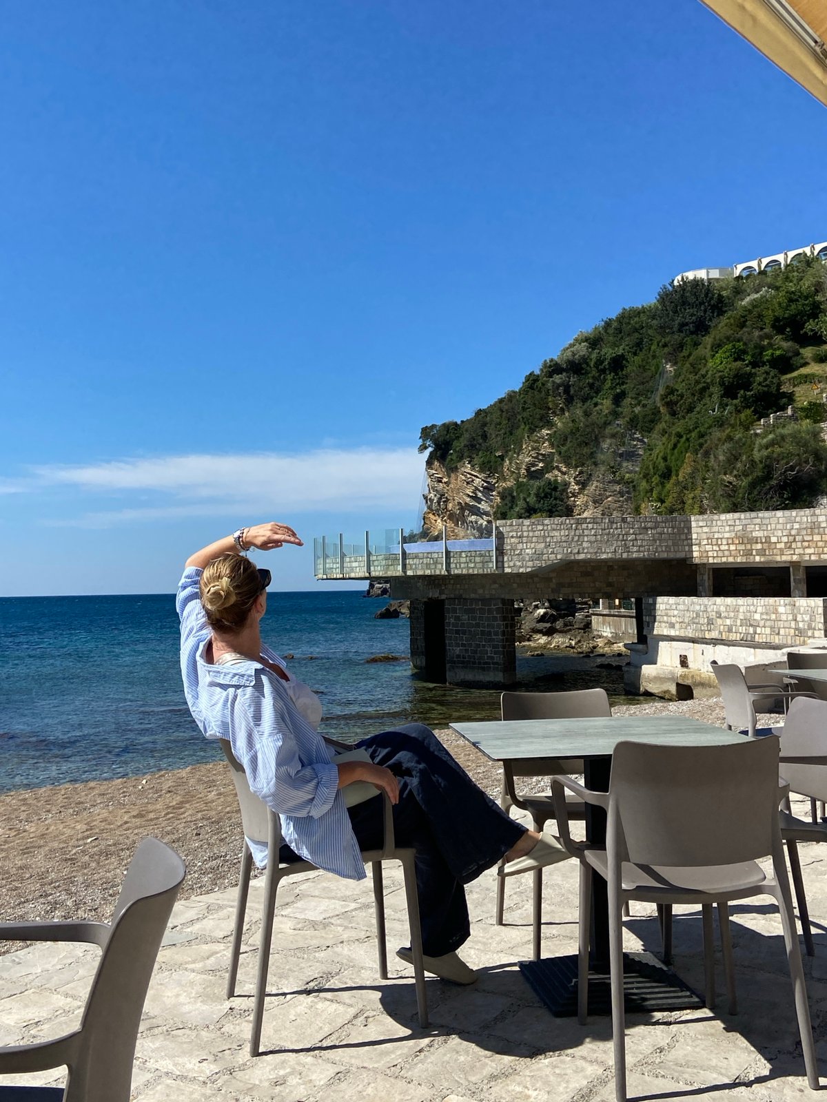 Morning coastal scenes documented in Budva, Montenegro