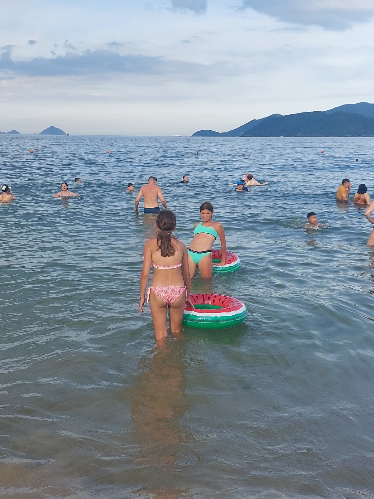 Nha Trang beach in full swing on a busy summer morning