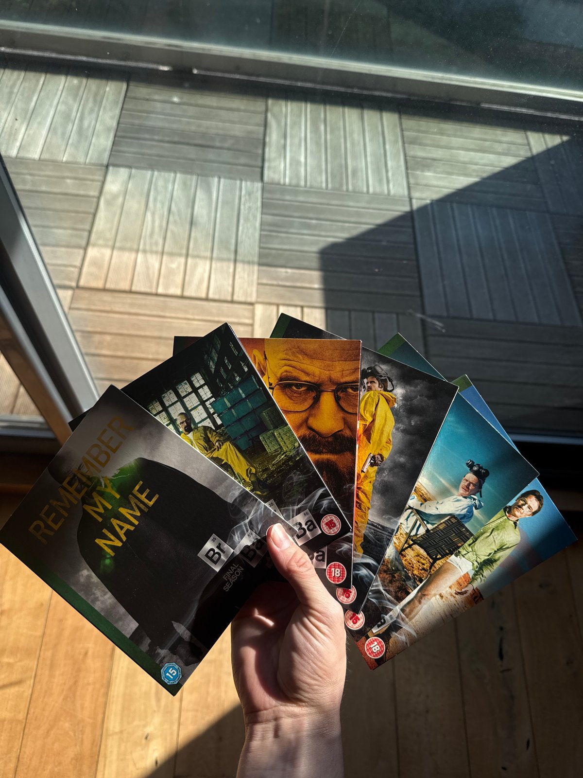 Breaking Bad DVDs spotted by London waterway on sunny afternoon