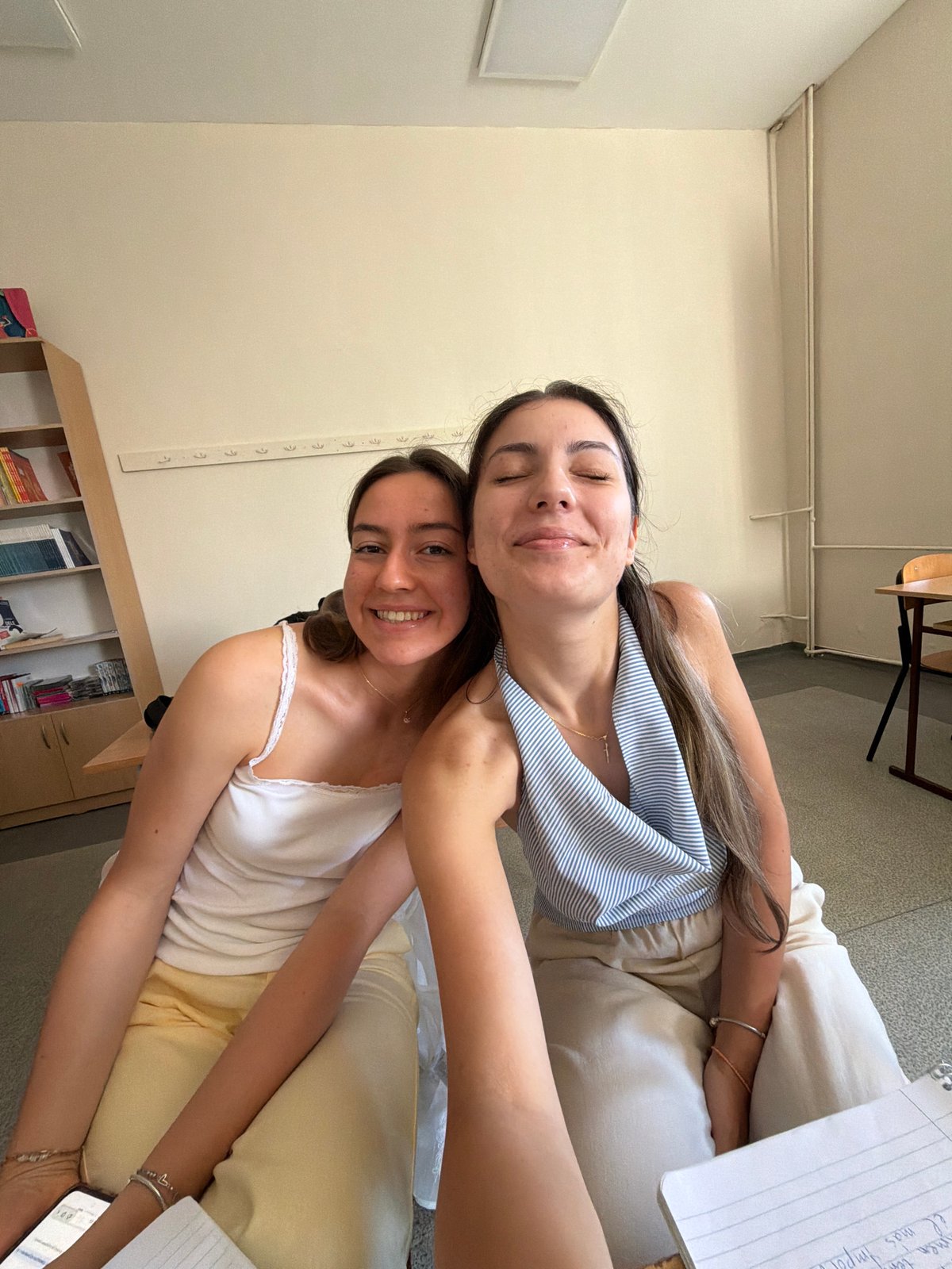 Students document casual classroom moments in Burgas, Bulgaria