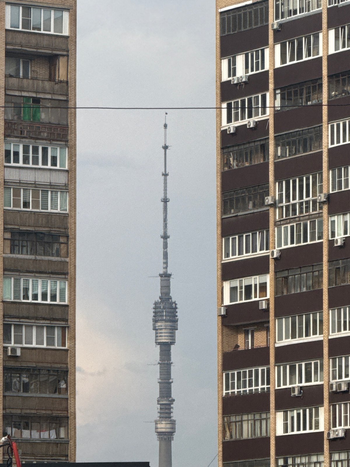 Moscow moments: Ostankino Tower view and guitar store display