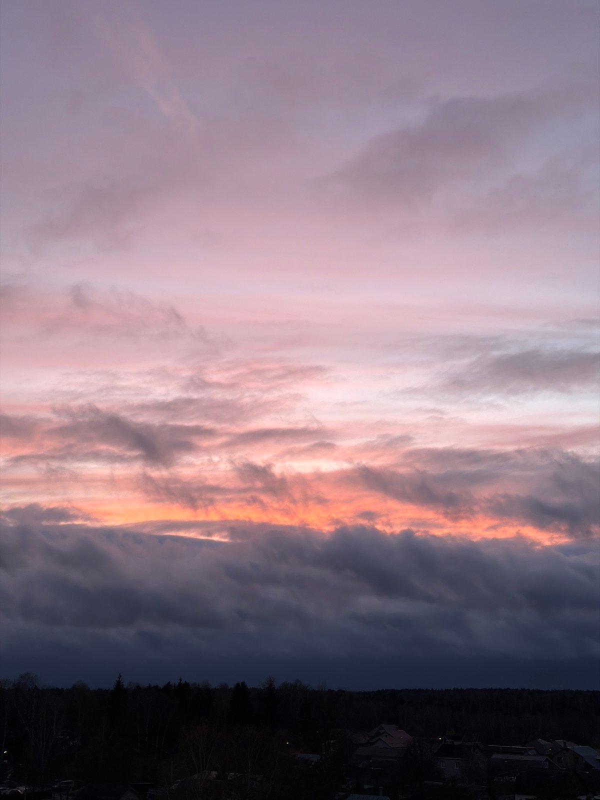 Dramatic colorful sunset captured at coordinates 666 on April 23