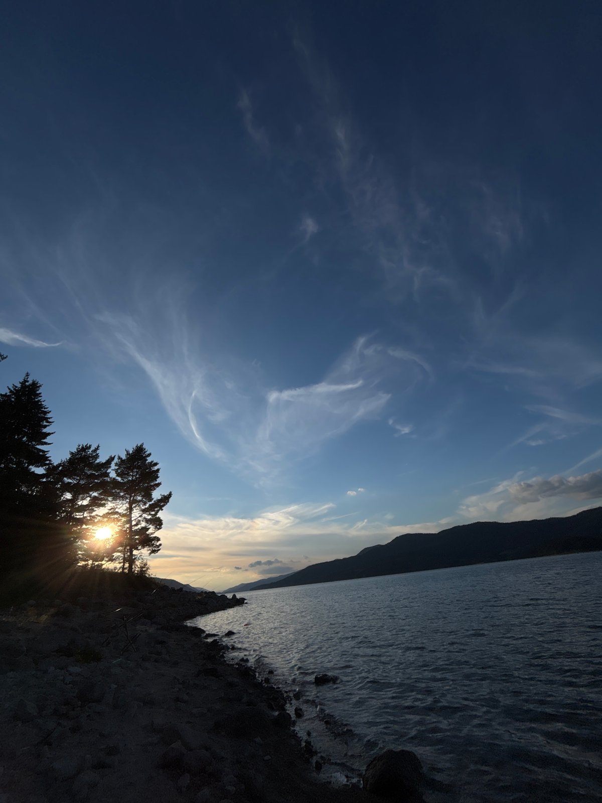 Lakeside sunset, multiple angles, golden hour at the shore