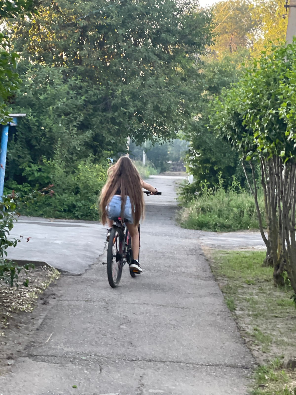 Cycling through Donskoye at golden hour, small-town Russia