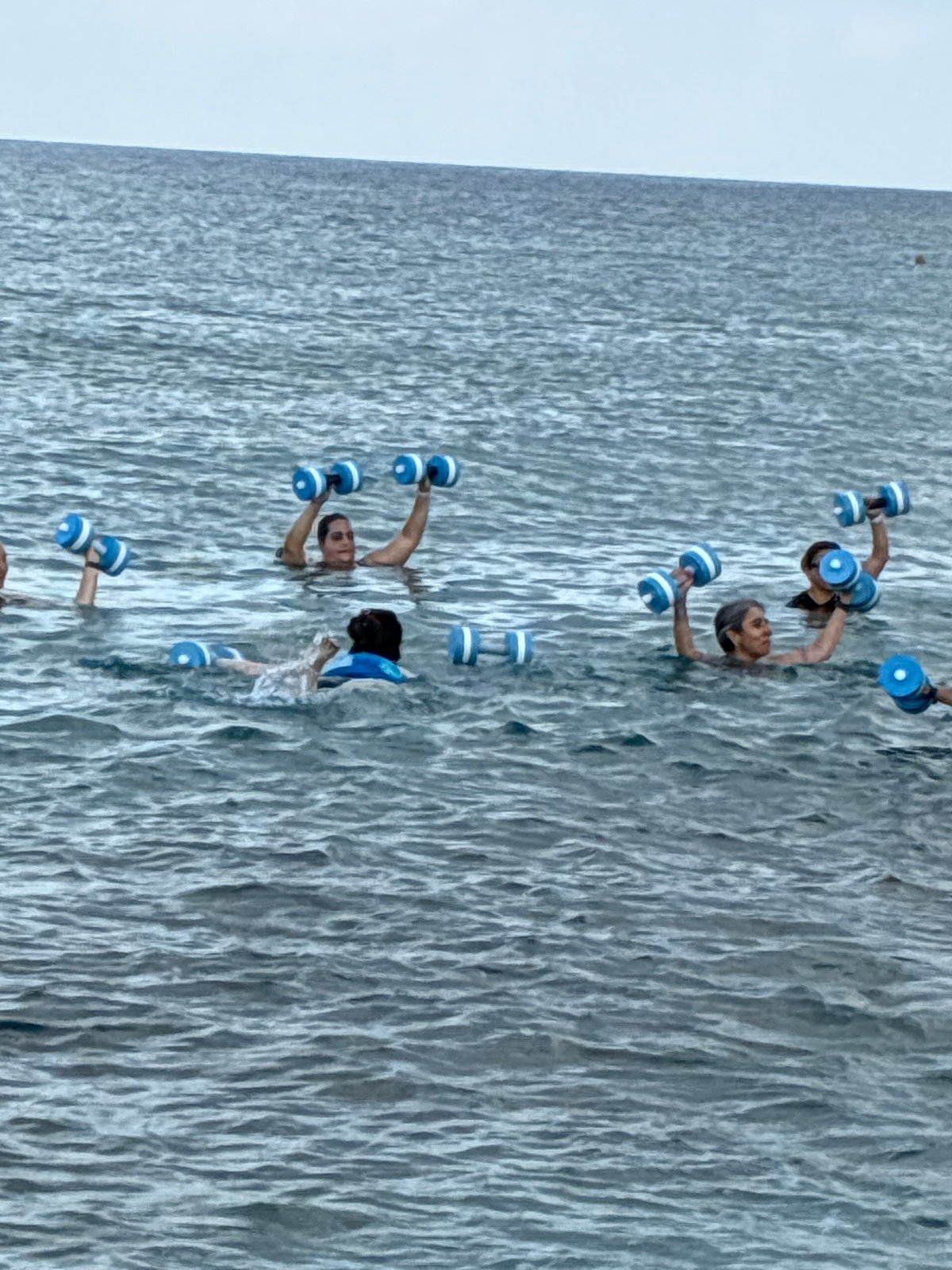 Morning beach activity along Alanya's Mediterranean shore