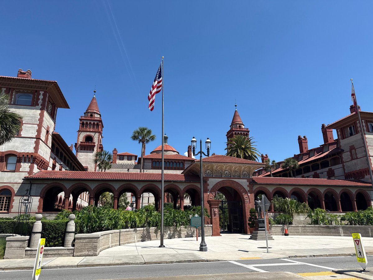 Tourist documents Saint Augustine's historic architecture in afternoon walk