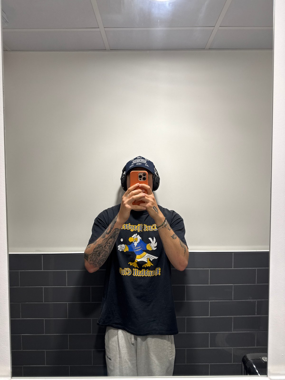 Mirror selfie captured in Letchworth home
