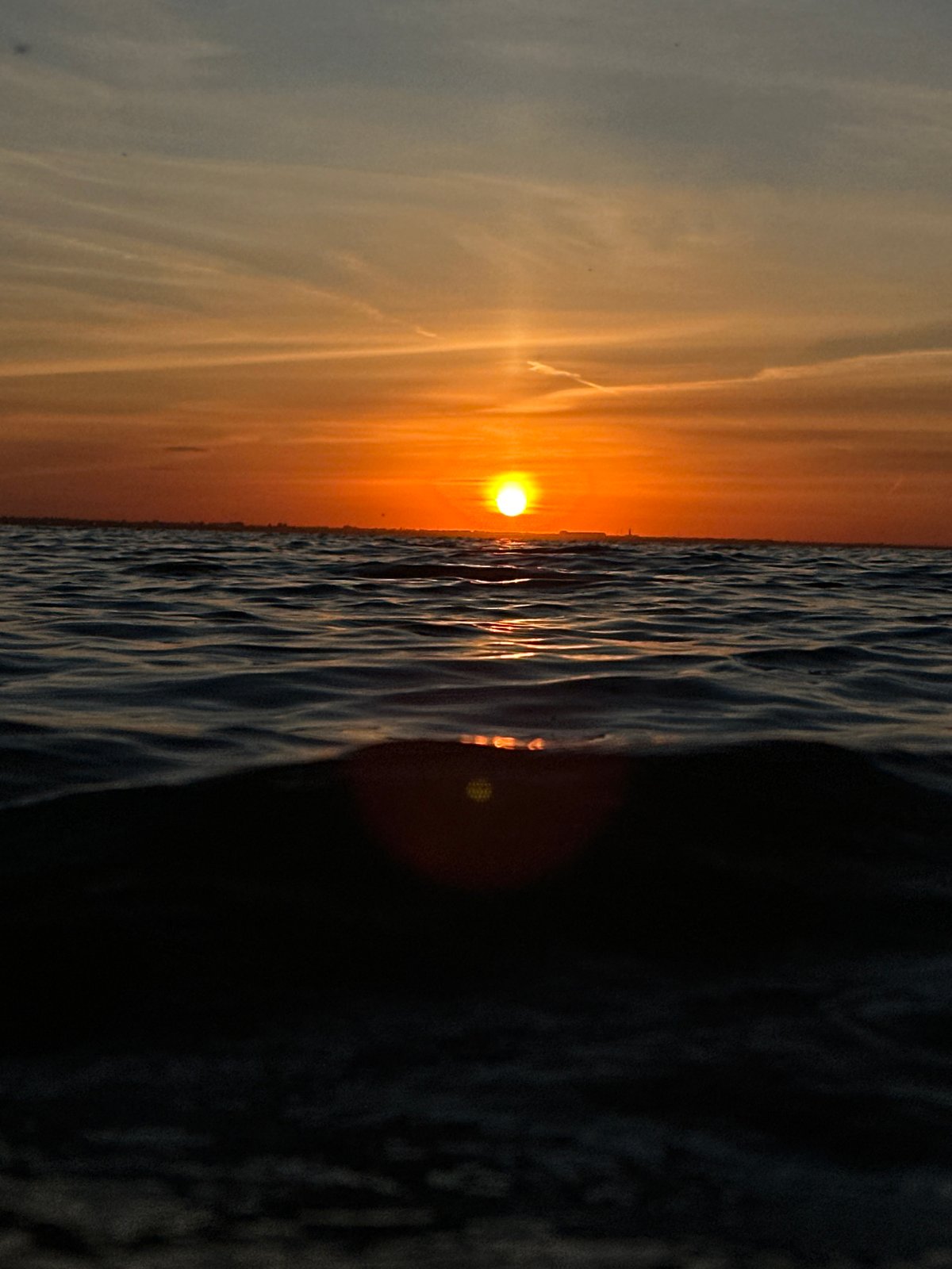 Sunset captured over Kokshetau waterfront, Kazakhstan