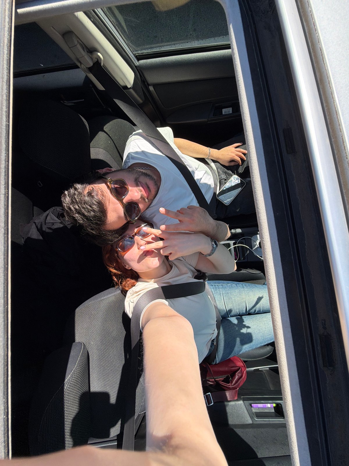 Couple spotted enjoying sunny car ride through Tbilisi streets