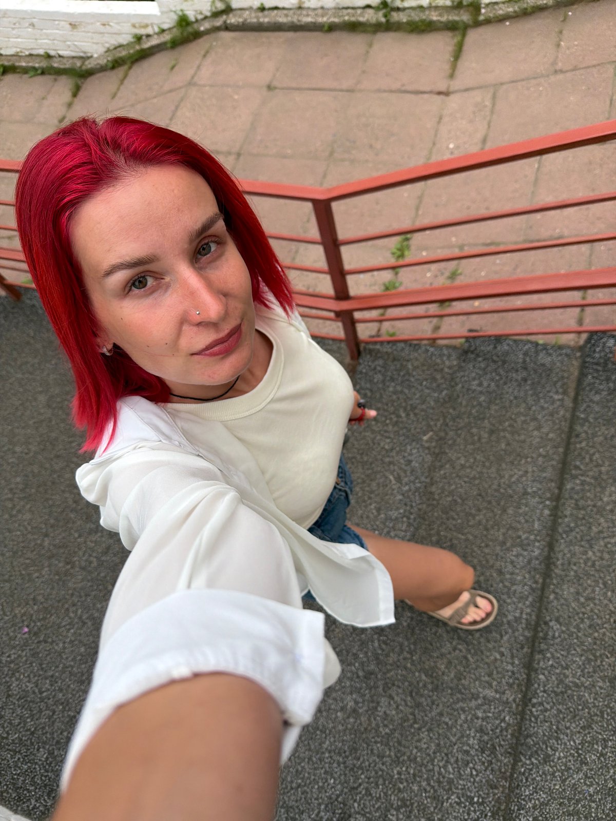 Casual self-filming on the streets of Chaikovsky