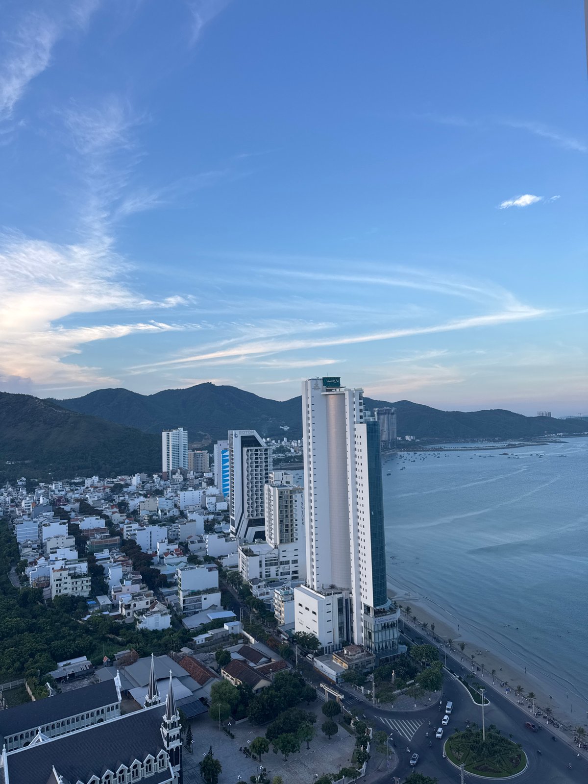 Coastal city views from multiple angles, plus a homemade pizza