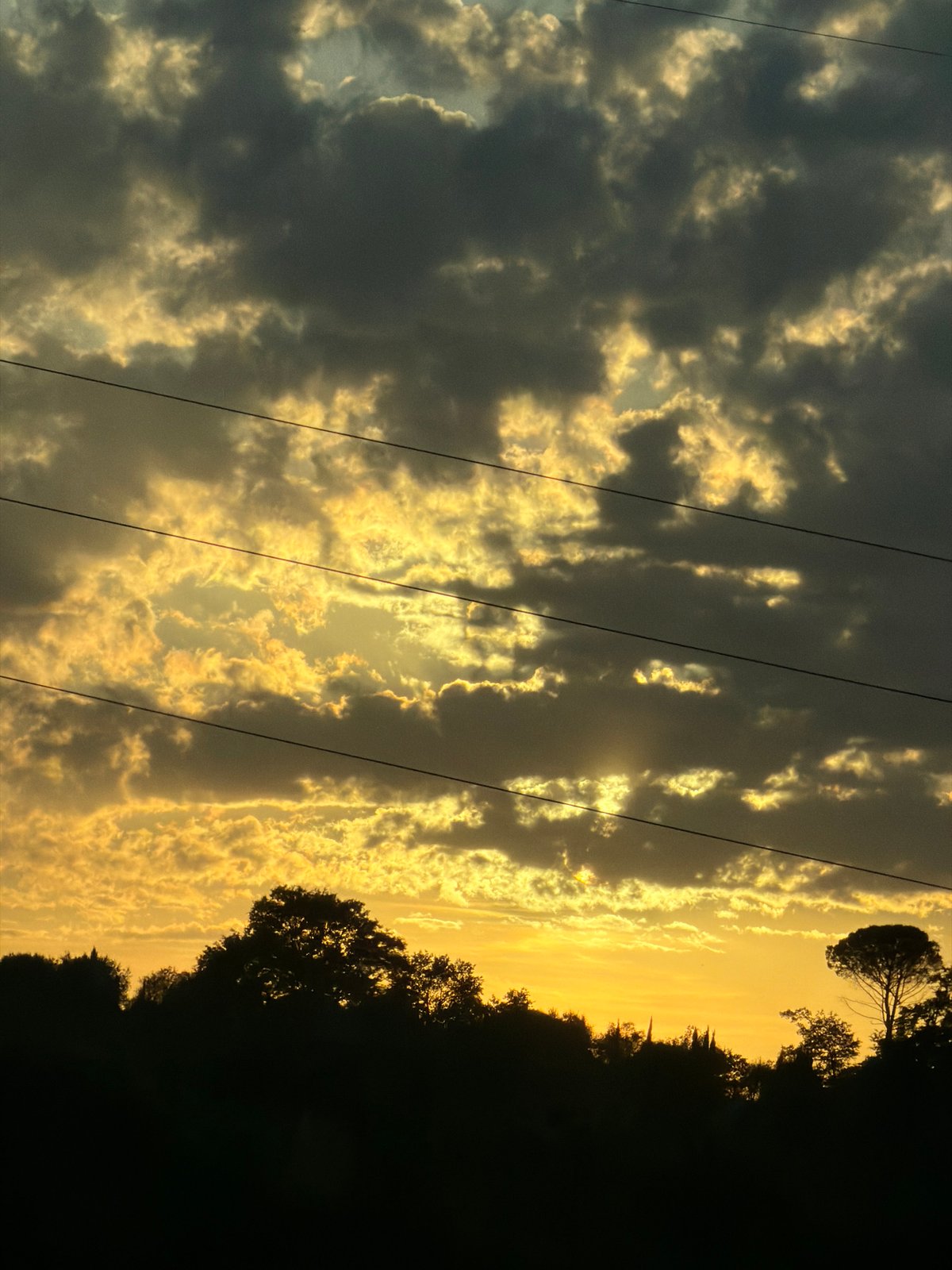 Dramatic sunset observed over Impruneta, Italy landscape