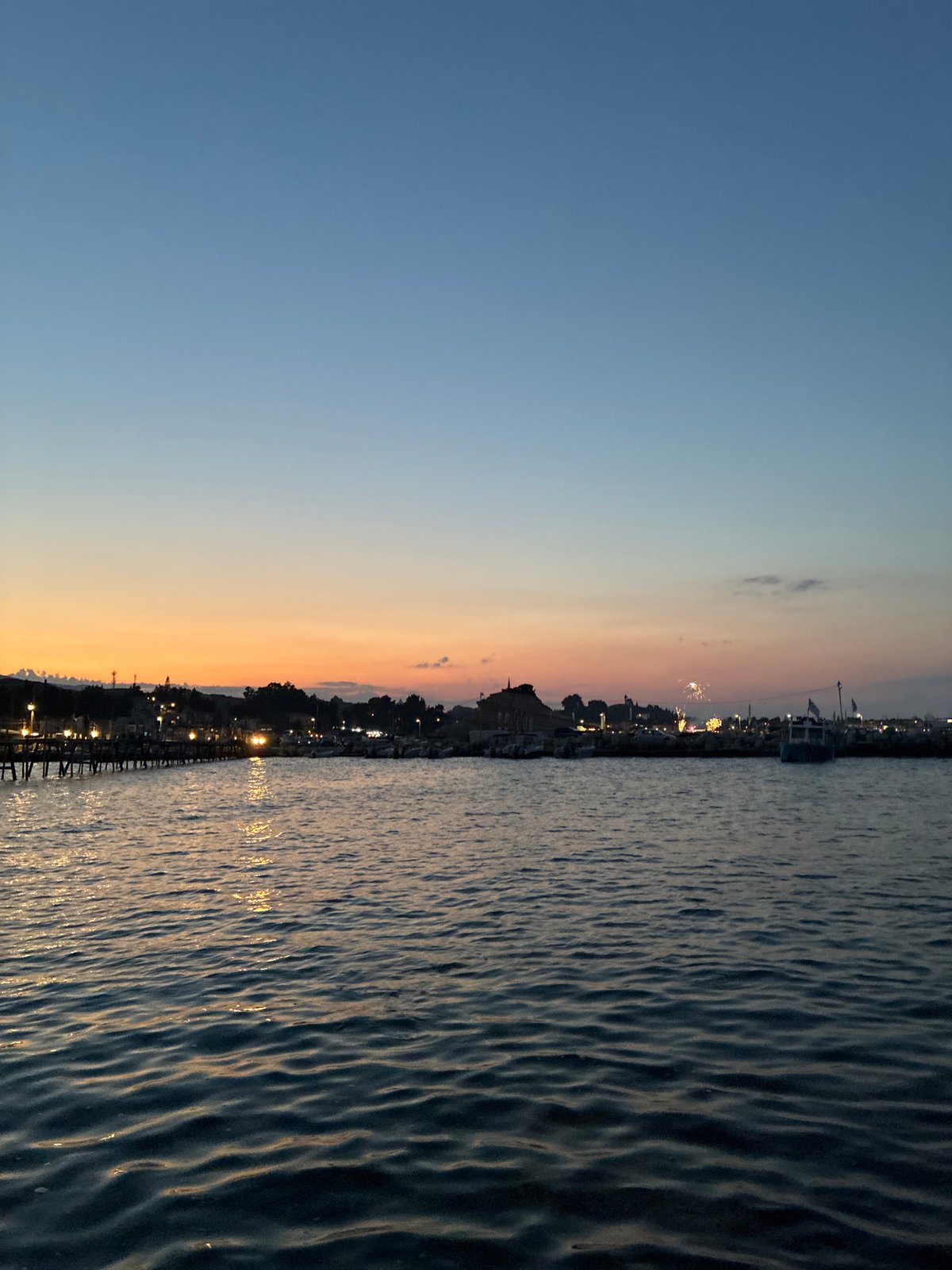 Sunset evening along the Laganas waterfront, Zakynthos