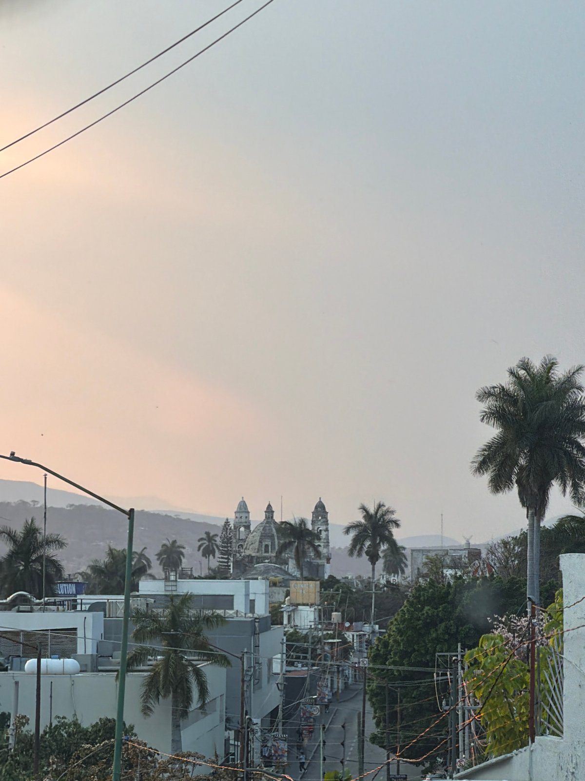 Overcast cityscape view captured from elevated position in Cuautla